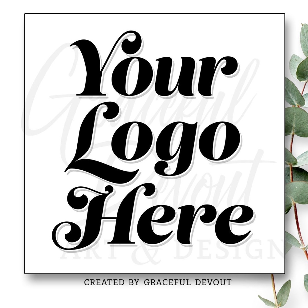 Your Logo Here - Custom  - 2" (inches) Square, (96ct.) Stickers
